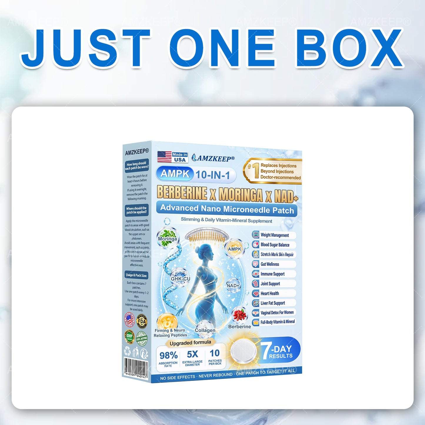 𝐀𝗠𝒁𝑲𝗘𝑬𝙋® 𝐀𝗠𝗣𝑲*𝐌𝗼𝗿𝗶𝗻𝗴𝗮*𝐁𝗲𝗿𝗯𝗲𝗿𝗶𝗻𝗲 𝟏𝟎-𝗶𝗻-𝟏 𝐌𝗲𝘁𝗮𝗯𝗼𝗹𝗶𝗰 𝐒𝘂𝗽𝗽𝗼𝗿𝘁 𝐍𝗮𝗻𝗼 𝐌𝗶𝗰𝗿𝗼𝗻𝗲𝗲𝗱𝗹𝗲 𝐏𝗮𝘁𝗰𝗵 🇺🇸 (𝗢𝗻𝗹𝘆 𝗢𝗻𝗰𝗲 𝗗𝗮𝗶𝗹𝘆, 𝗩𝗶𝘀𝗶𝗯𝗹𝗲 𝗥𝗲𝘀𝘂𝗹𝘁𝘀 𝗶𝗻 𝟳 𝗗𝗮𝘆𝘀) ✅𝗙𝗼𝗿 𝗢𝘃𝗲𝗿𝘄𝗲𝗶𝗴𝗵𝘁, 𝗟𝗼𝗼𝘀𝗲 𝗦𝗸𝗶𝗻, 𝗗𝗶𝗮𝗯𝗲𝘁𝗲𝘀, 𝗦𝗹𝗲𝗲𝗽 𝗔𝗽𝗻𝗲𝗮, 𝗝𝗼𝗶𝗻𝘁 𝗣𝗿𝗼𝗯𝗹𝗲𝗺𝘀 𝗮𝗻𝗱 𝗠𝗼𝗿𝗲